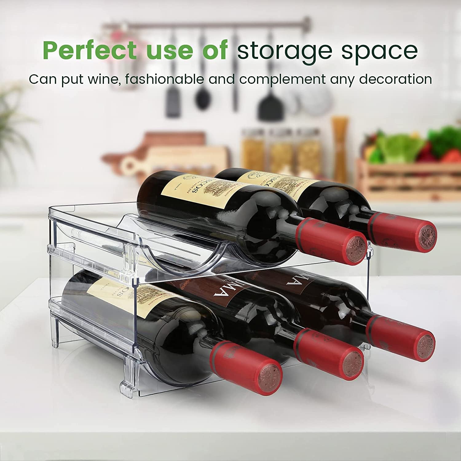 Stackable Water Bottle Organizer (2-Pack)