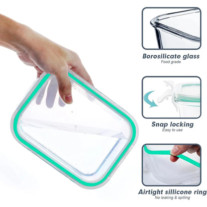 Borosilicate Glass Food Storage Containers (8-Piece)