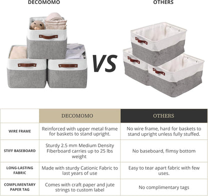 Large Fabric Storage Bins (Set of 4)