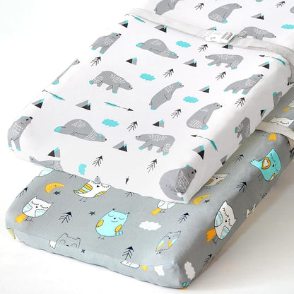 Stretchy Jersey Knit Changing Pad Covers (2-Pack)