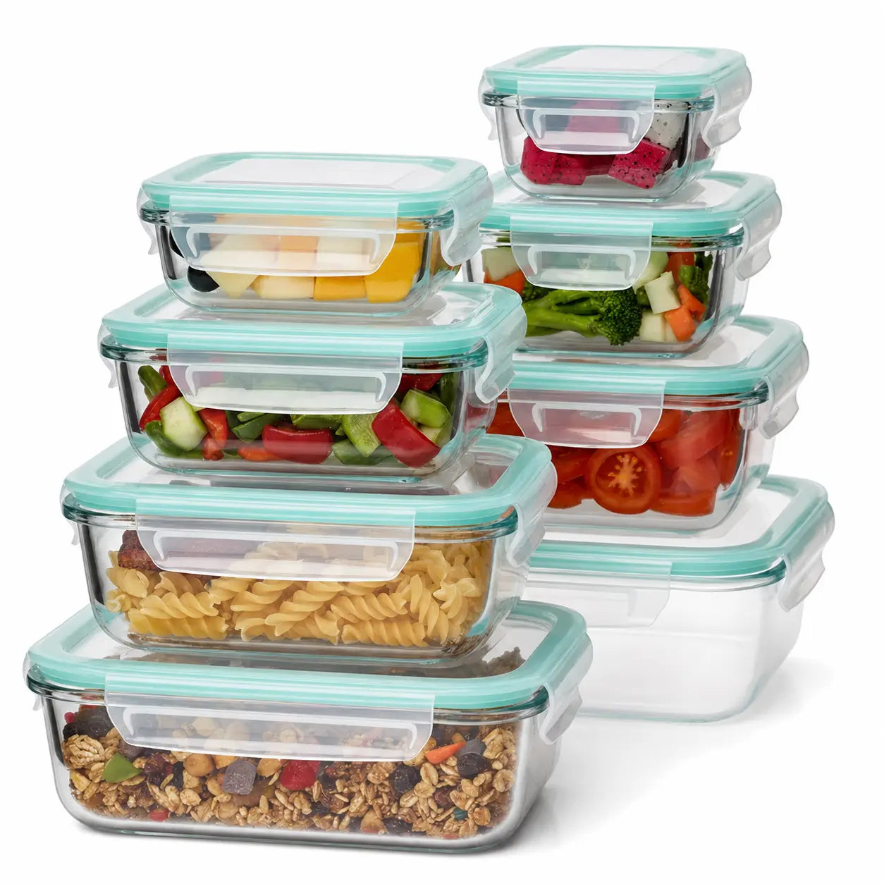 Borosilicate Glass Food Storage Containers (8-Piece)