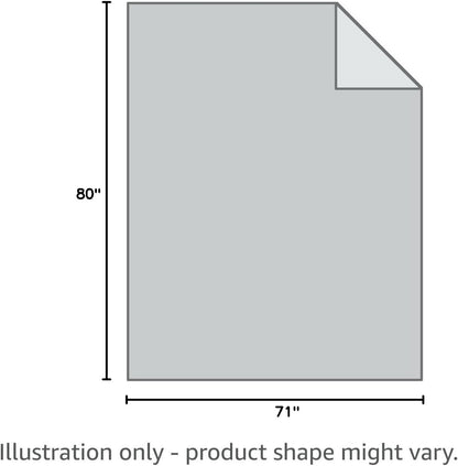 Grey Sherpa Fleece Throw Blanket (71" × 80")