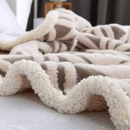 Grey Sherpa Fleece Throw Blanket (71" × 80")