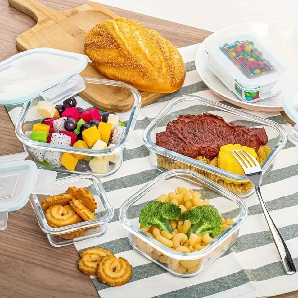 Borosilicate Glass Food Storage Containers (8-Piece)