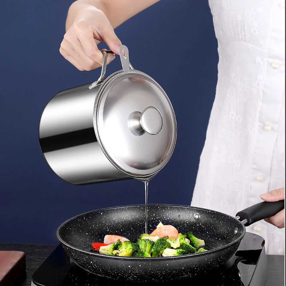 Stainless Steel Oil Strainer & Grease Container