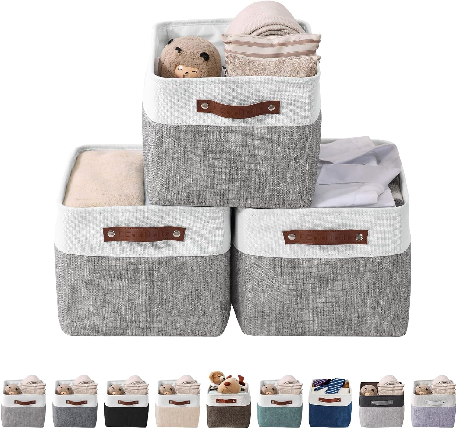 Large Fabric Storage Bins (Set of 4)