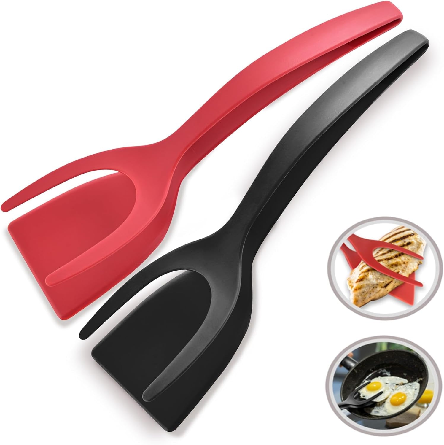 2-in-1 FlipGrip Spatula Tongs