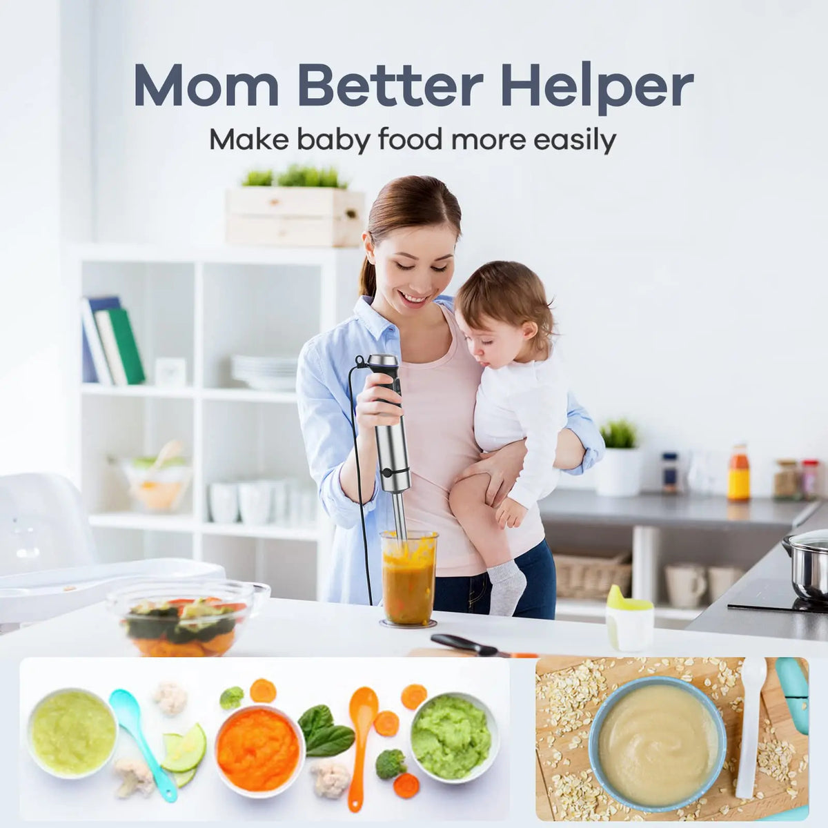 1000W 7-in-1 Immersion Blender with 15 Speeds