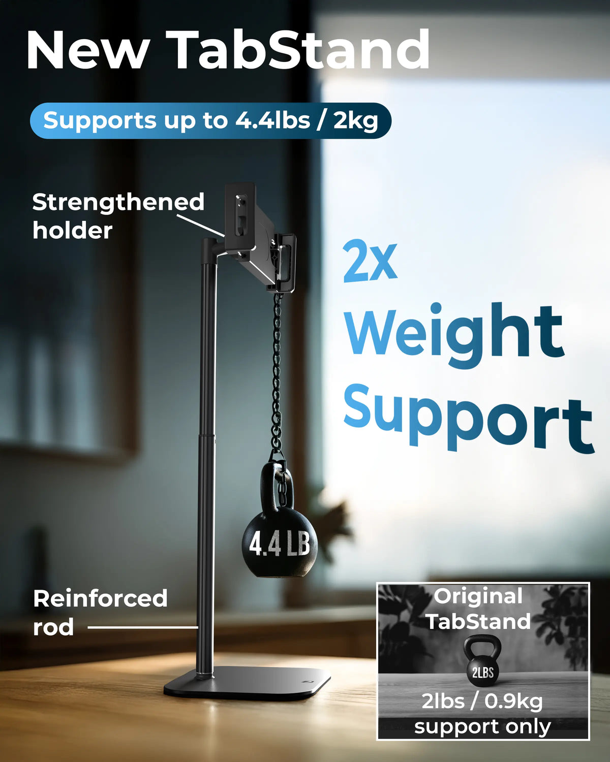 Adjustable Aluminum Tablet & Monitor Stand – 17"