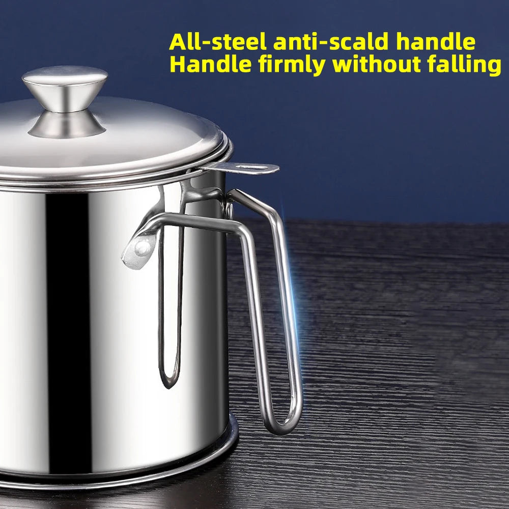 Stainless Steel Oil Strainer & Grease Container
