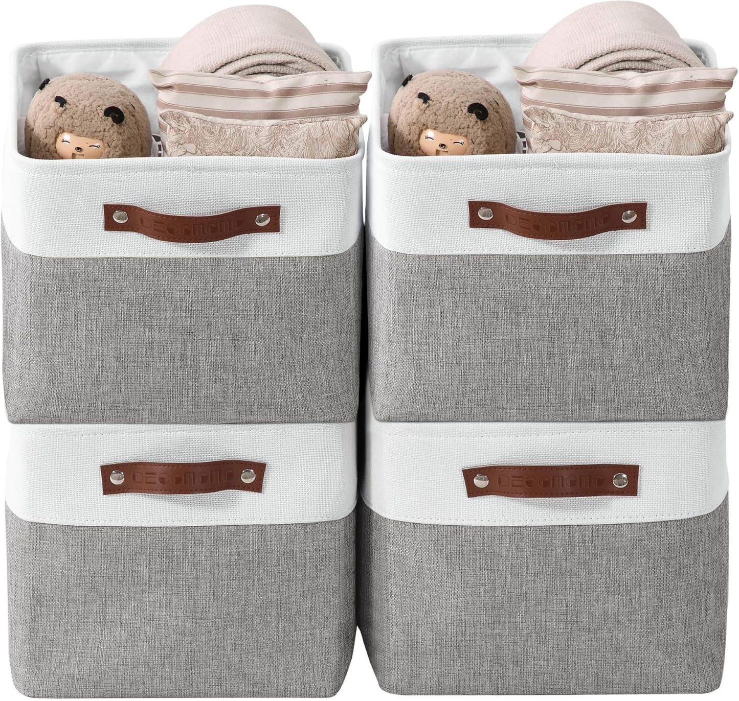 Large Fabric Storage Bins (Set of 4)