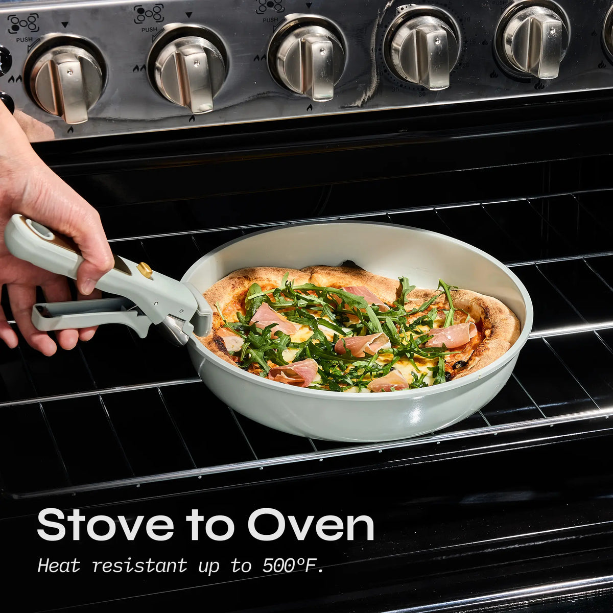 20-Piece Ceramic Nonstick Cookware Set with Detachable Handle