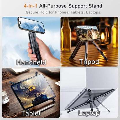 4-in-1 Foldable Aluminum Device Stand – MagSafe Compatible
