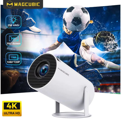 HY300 Pro Mini Projector – 720P Android 14, 8K Support