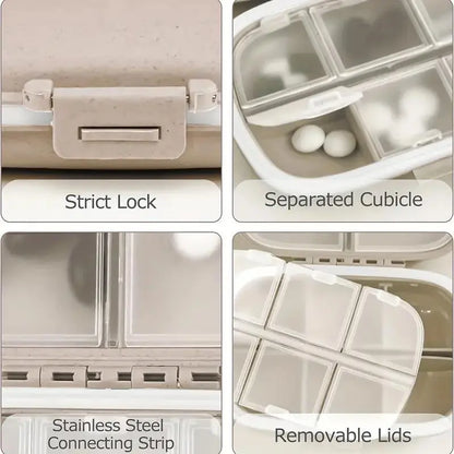 Compact Travel Pill Organizer – Multi-Compartment