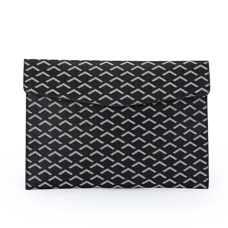 A4 PU Leather Padfolio & Laptop Organizer – Black