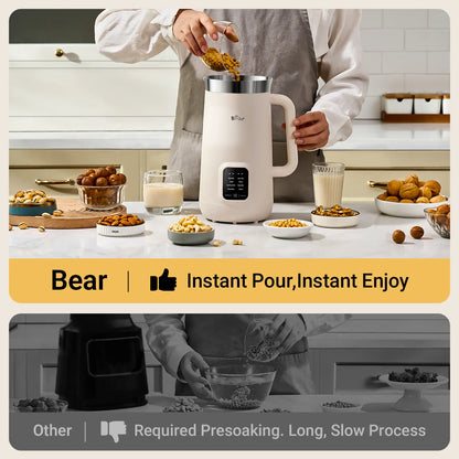 Bear 8-in-1 Nut Milk Maker – 40oz Self-Cleaning