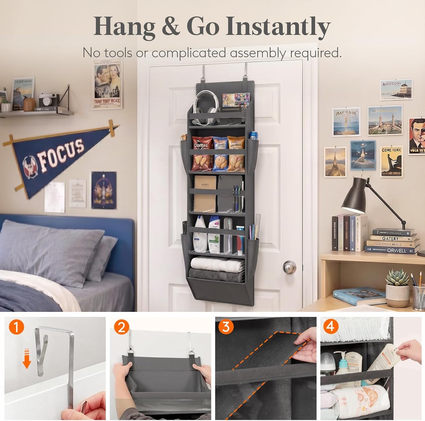 5 Tier Over-the-Door Storage Organizer