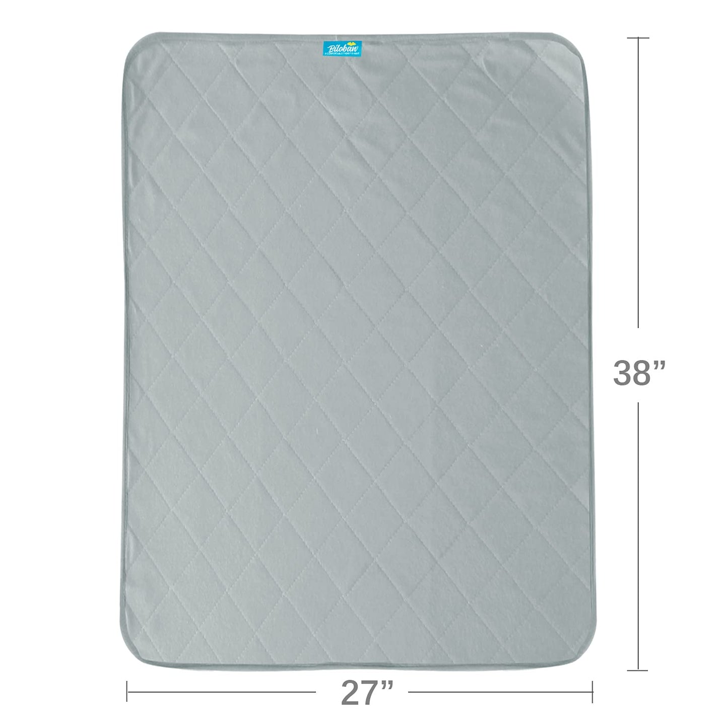 Grey Waterproof Crib Mattress Protector Pad (27" x 38")