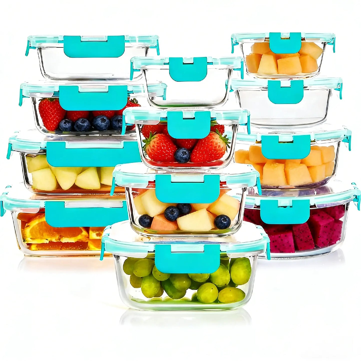 Borosilicate Glass Food Storage Containers (8-Piece)