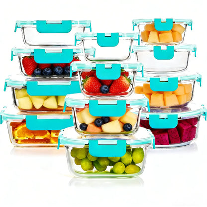 Borosilicate Glass Food Storage Containers (8-Piece)