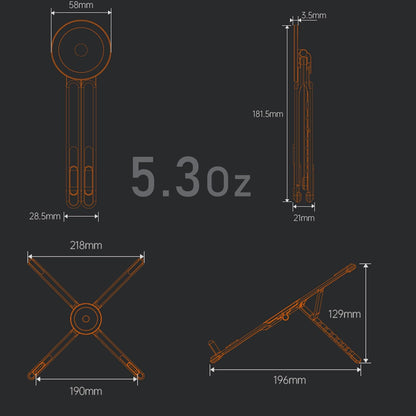 4-in-1 Foldable Aluminum Device Stand – MagSafe Compatible
