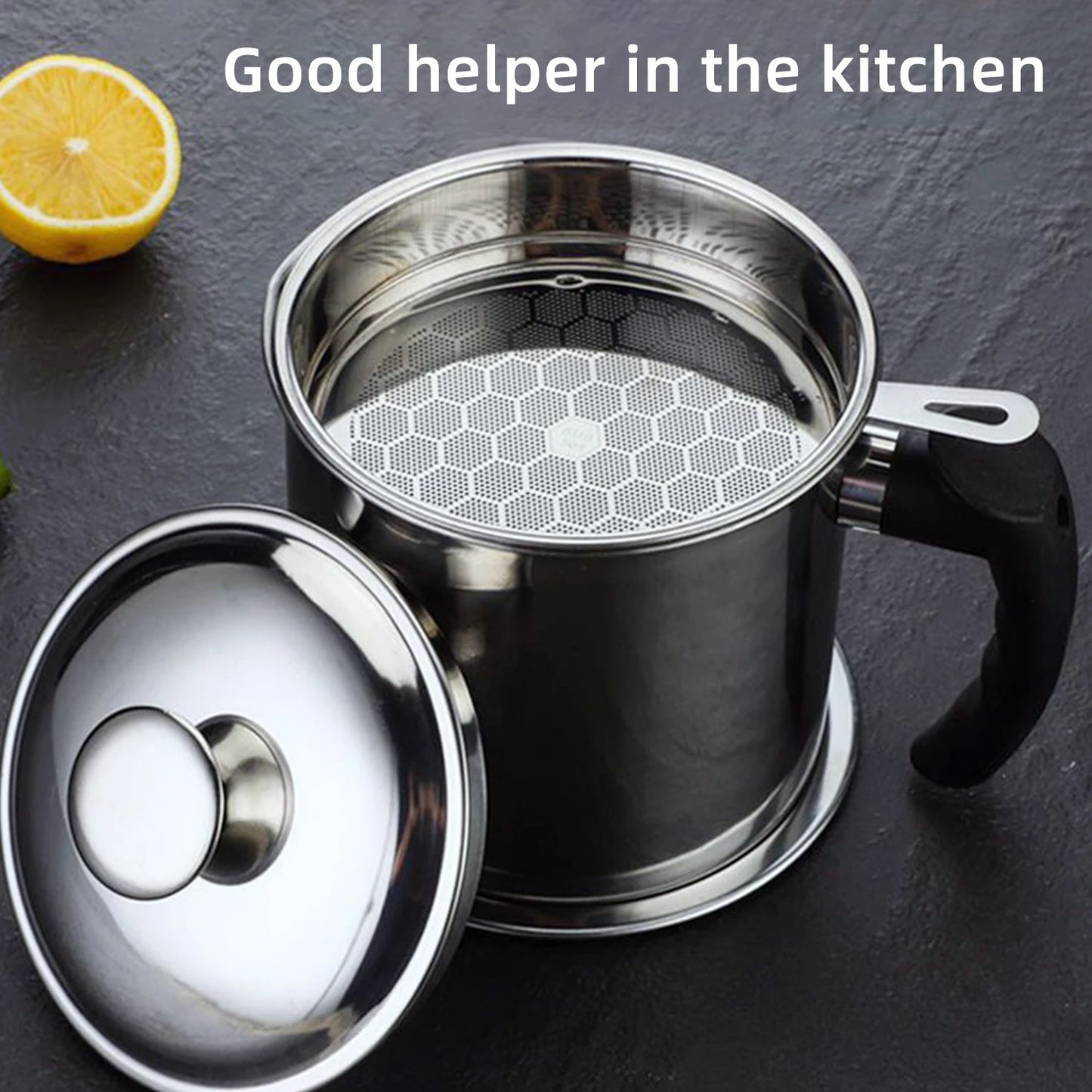 Stainless Steel Oil Strainer & Grease Container