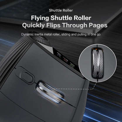 RGB Wireless Vertical Ergonomic Mouse – Tri-Mode