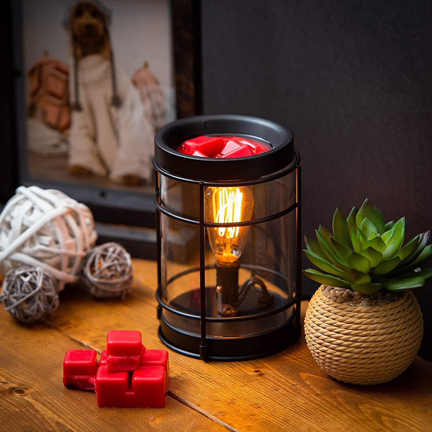 Vintage Lantern Wax Melt Warmer with Timer