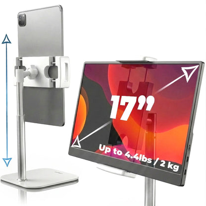 Adjustable Aluminum Tablet & Monitor Stand – 17"