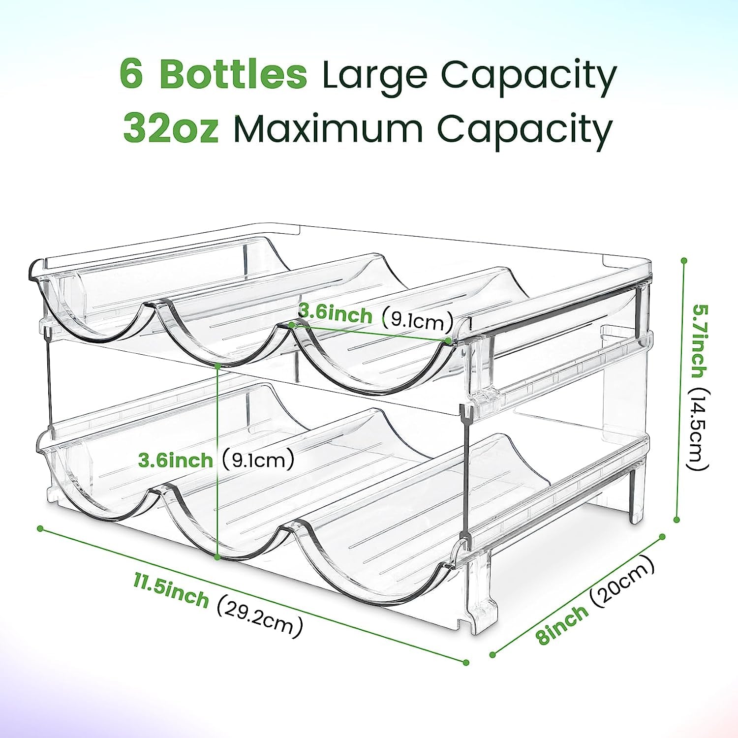 Stackable Water Bottle Organizer (2-Pack)