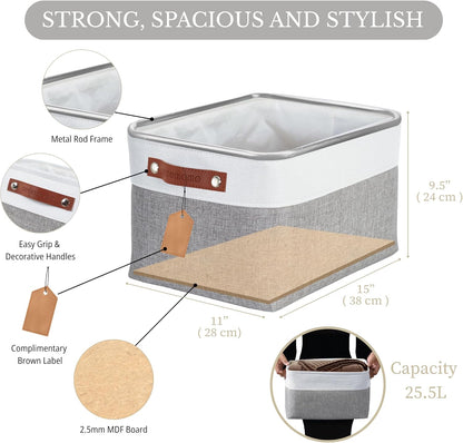 Large Fabric Storage Bins (Set of 4)
