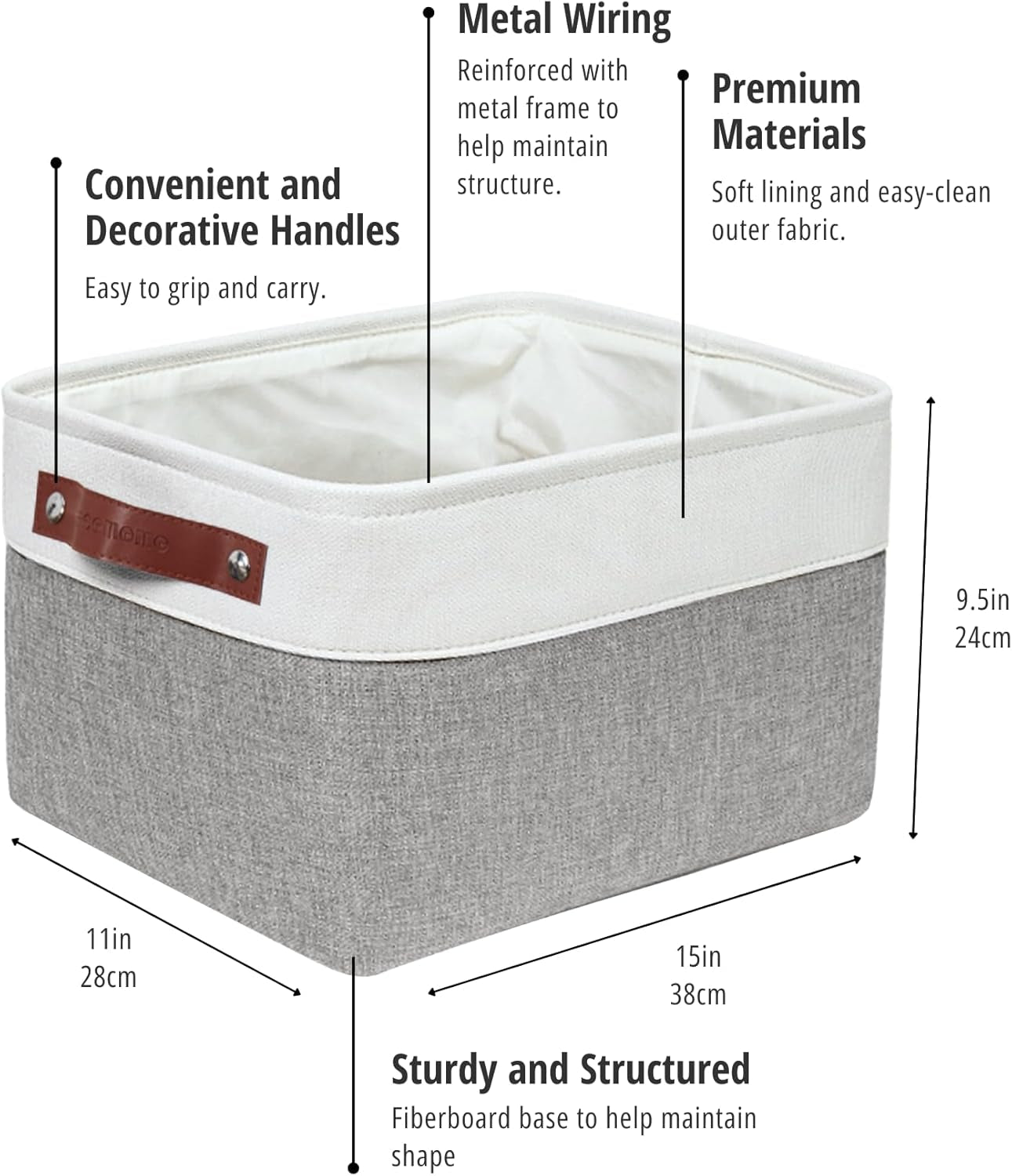 Large Fabric Storage Bins (Set of 4)