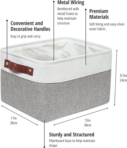 Large Fabric Storage Bins (Set of 4)