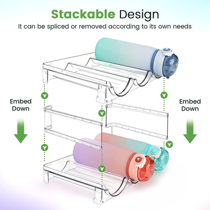 Stackable Water Bottle Organizer (2-Pack)
