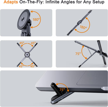 4-in-1 Foldable Aluminum Device Stand – MagSafe Compatible