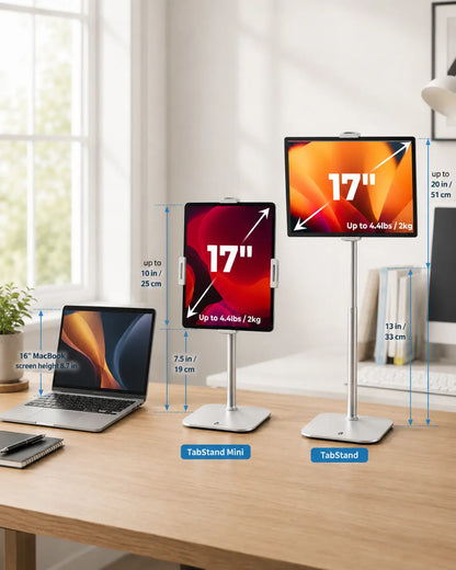 Adjustable Aluminum Tablet & Monitor Stand – 17"