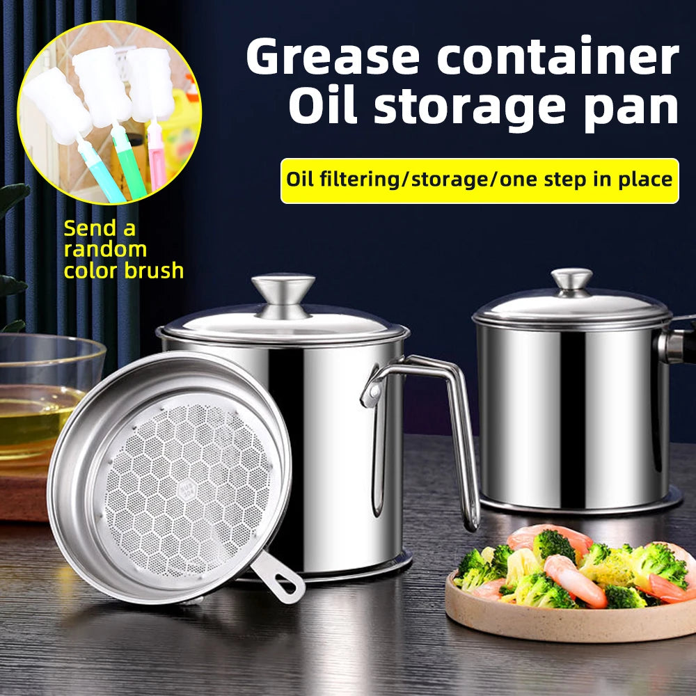 Stainless Steel Oil Strainer & Grease Container