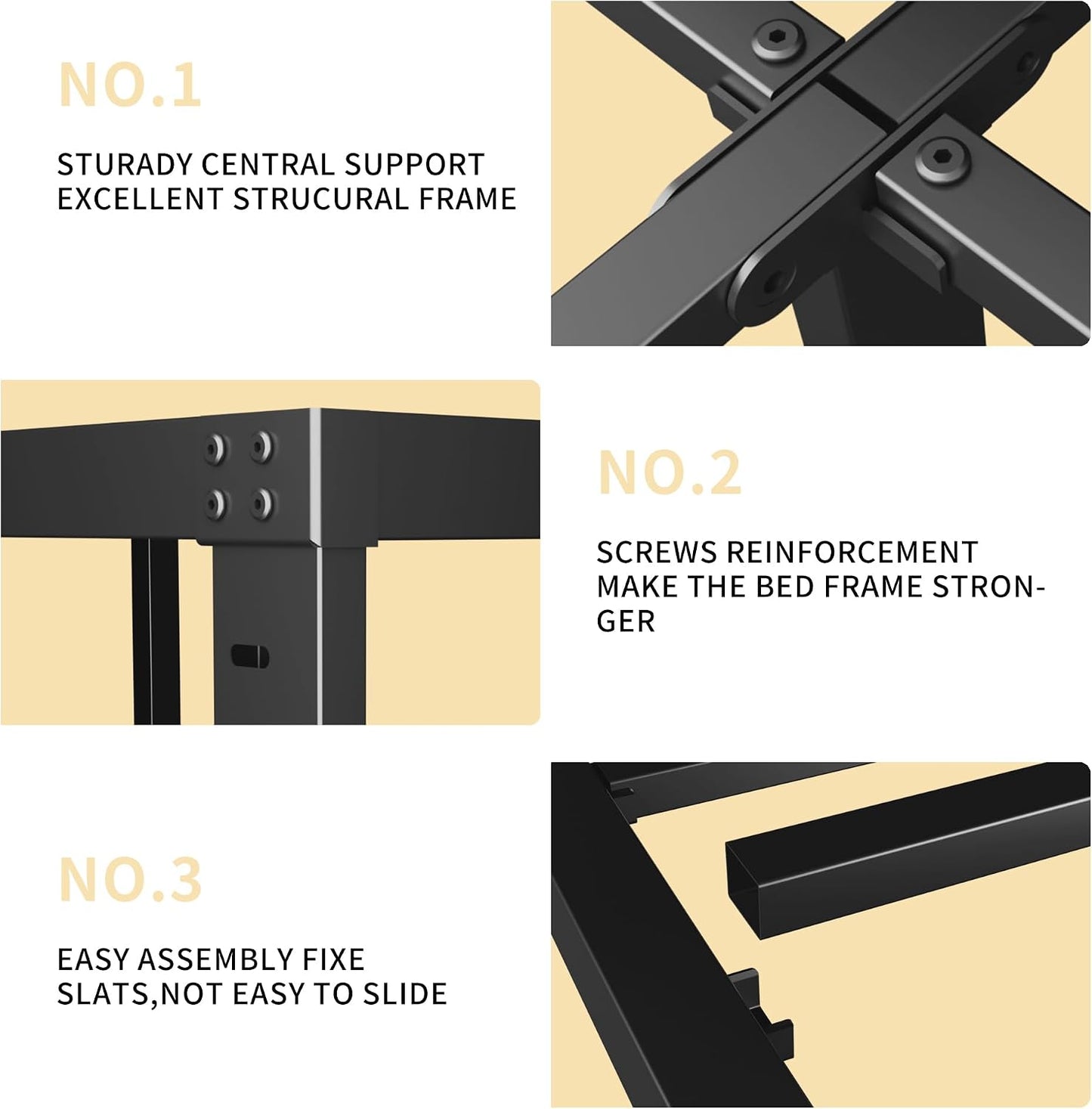 Heavy Duty King Metal Bed Frame