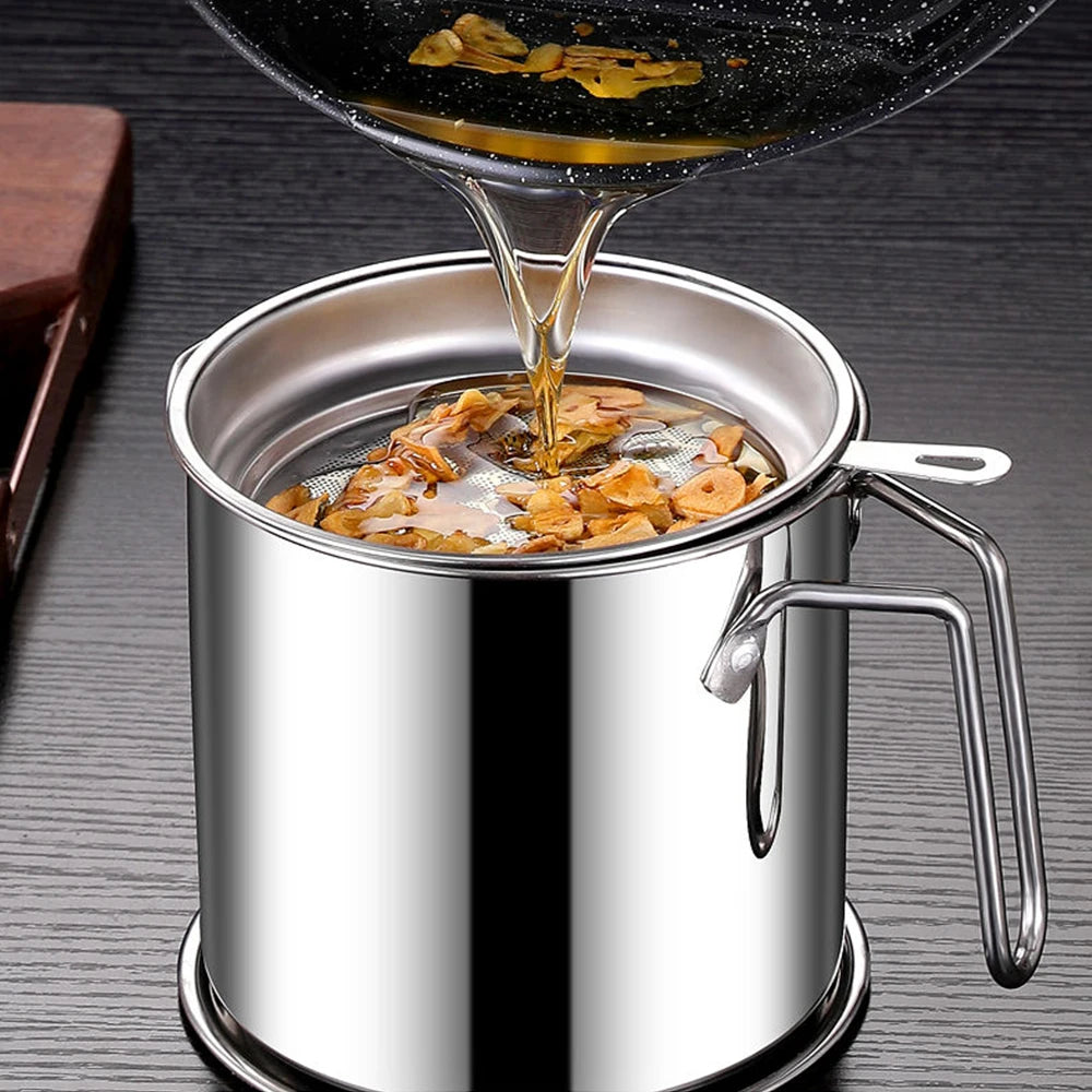 Stainless Steel Oil Strainer & Grease Container