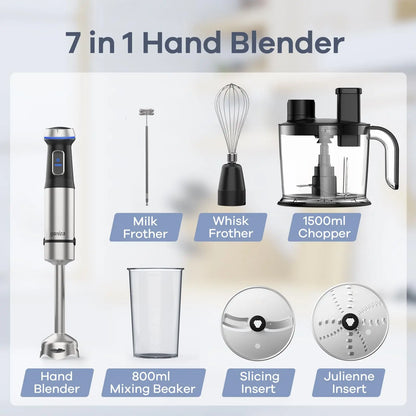 1000W 7-in-1 Immersion Blender with 15 Speeds