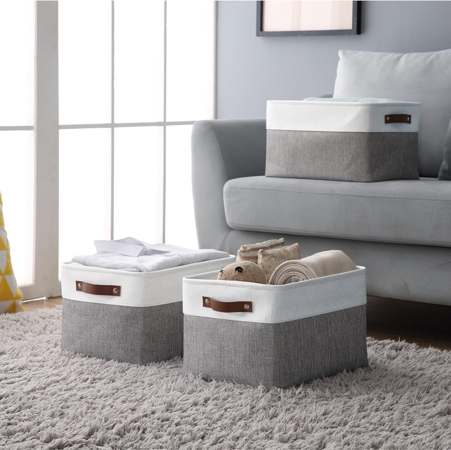 Large Fabric Storage Bins (Set of 4)