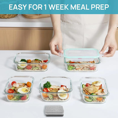 Borosilicate Glass Food Storage Containers (8-Piece)